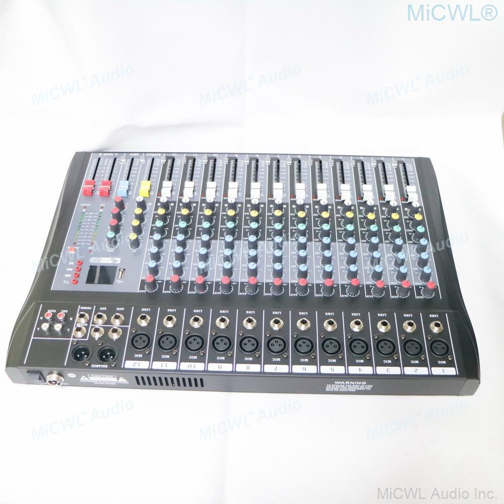 Host Sale Bluetooth 12 Channel Sound Mixing Console Audio DJ Mixer Connect Wireless Wired Microphone - MiCWL Audio Inc