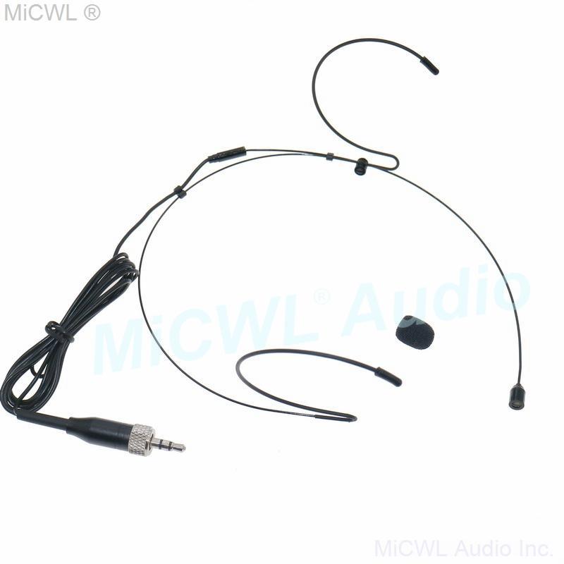 Hidden Authentic Black Headset Microphone For Sennheiser G2 G3 G4 G5 BeltPack 3.5mm Lock plugs - MiCWL Audio Inc