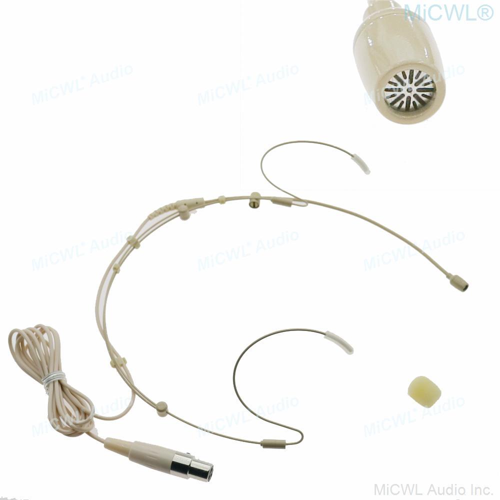 Foldable Frame SL HeadMic 2 Cardioid Microphone For Sennheiser AKG Samson Shure Wireless Mic System Mini XLR 3Pin TA4F Folding - MiCWL Audio Inc