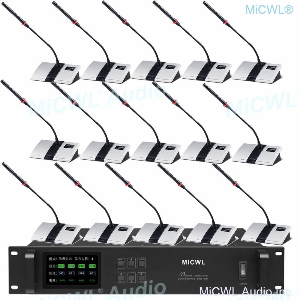 ADN Digital Wireless Manager Conference Microphone Discussing System Desktop Gooseneck President Delegate Mics MiCWL A10M-A103 - MiCWL Audio Inc