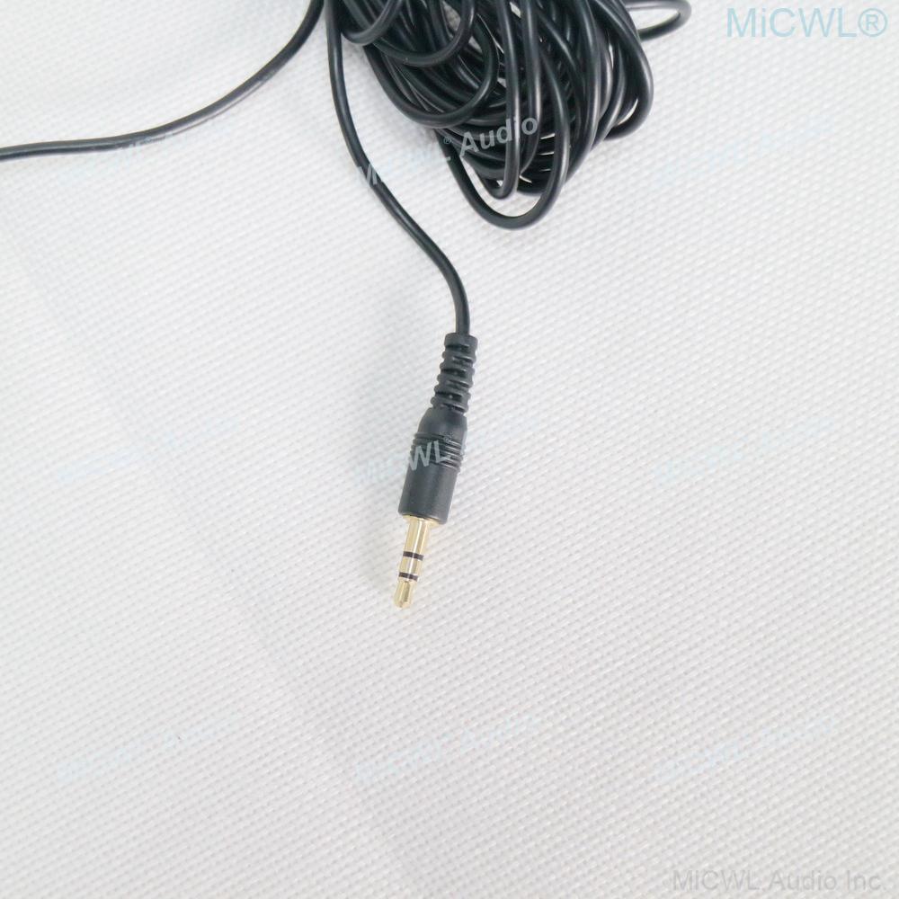 Clip-On Clip Lapel Cardioid Microphone with 3.5mm Stereo Jack Plug 6m Cable for Laptop PC Camera etc - MiCWL Audio Inc
