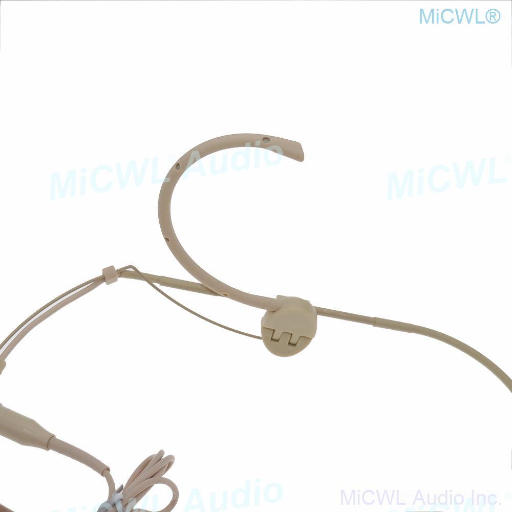 Double ear Collapsible Headset Microphone For Sennheiser ew100 G1 G3 G3 G4 Wireless BeltPack Foldable Angle of Rotation HeadMic - MiCWL Audio Inc