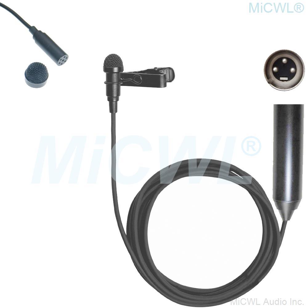 48V XLR 3Pin Phantom Power Microphones Condenser Tie Clip Lavalier MKE2 Mics 5m Cable - MiCWL Audio Inc