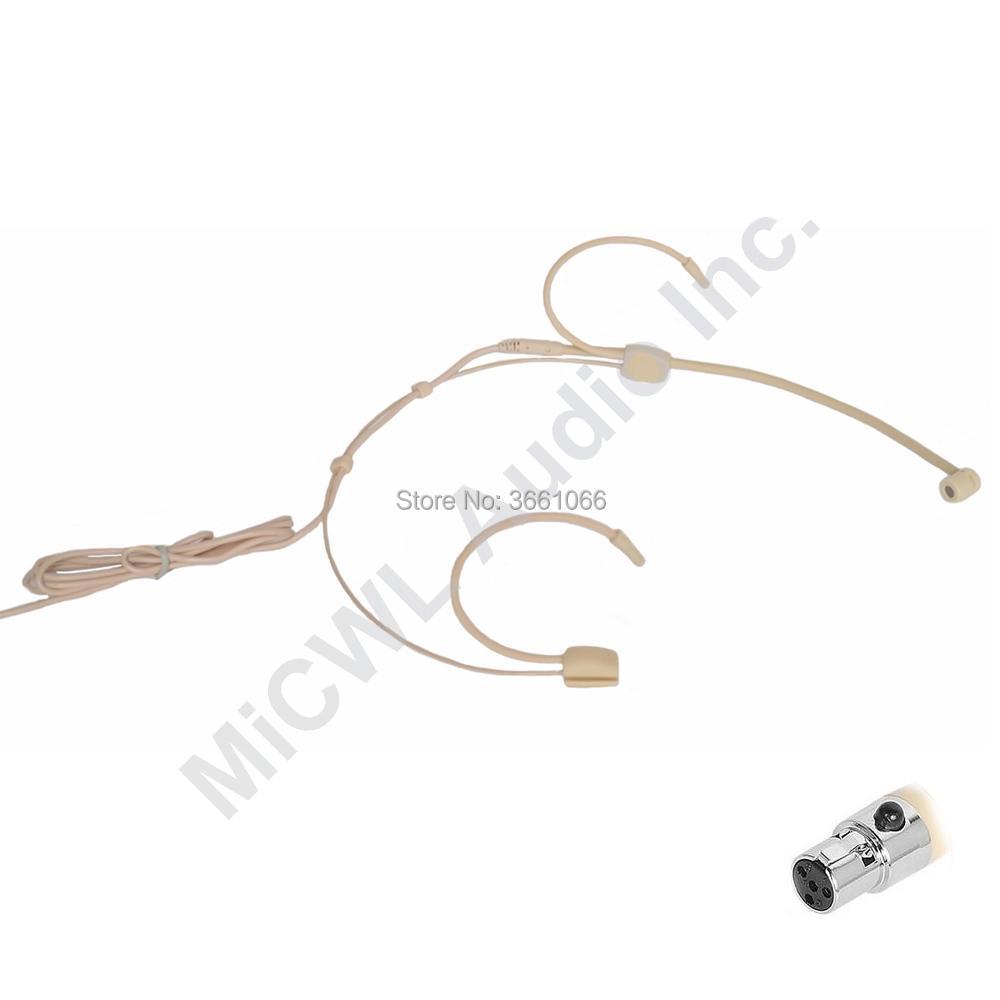 New 2019 arrival Dual Ear Hook Mic Headworn Headset Head Microphone For Shure Sennheiser AKG Audio Technica XLR 3PIN TA3F - MiCWL Audio Inc