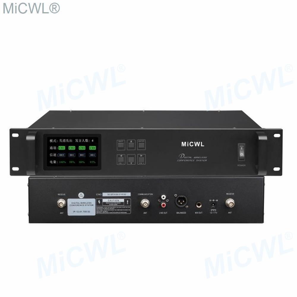 MiCWL A10M Series 16 Gooseneck Desktop Digital Wireless Audio Conference Microphone System 1 President 15 Delegate High-end Mics - MiCWL Audio Inc