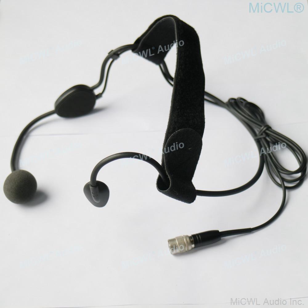 ME3 Black Head Wear Headset Microphone For Audio-Technica Wireless System Cardioid Hirose Mics 4Pin Lock Connector - MiCWL Audio Inc