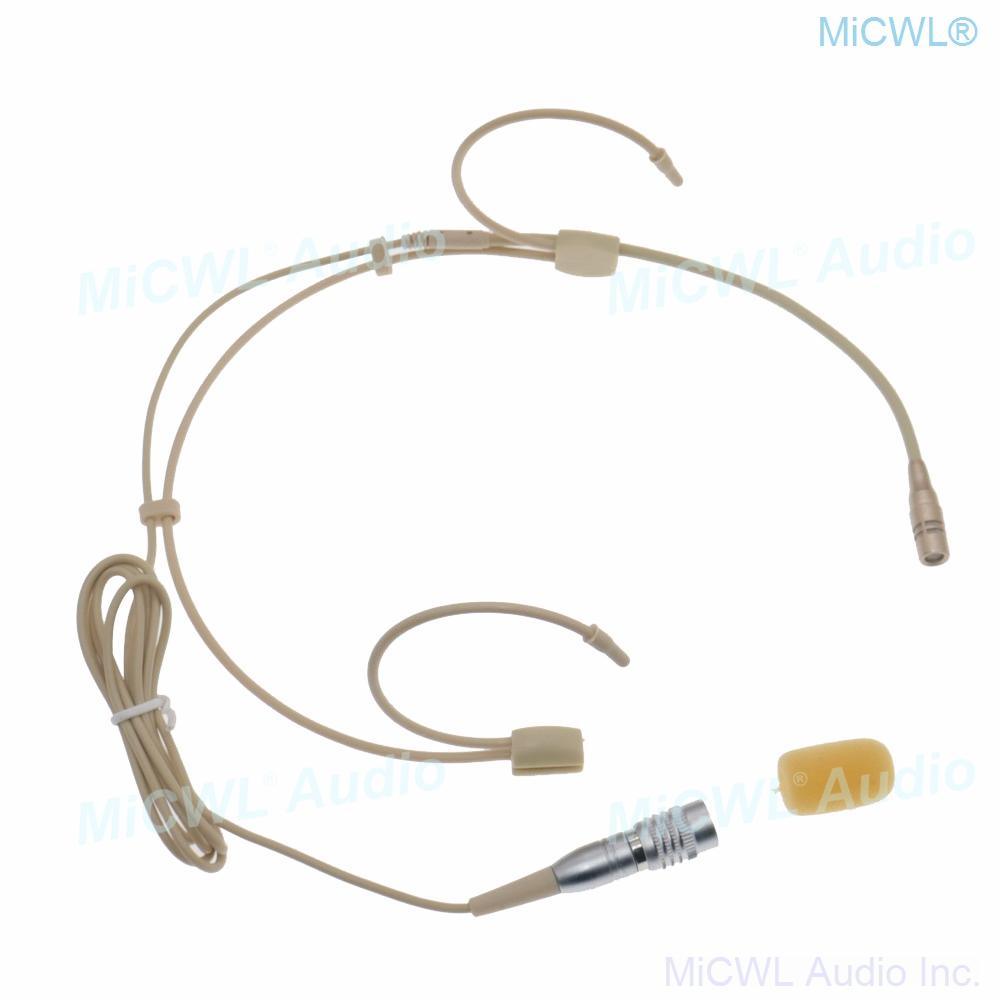 CS90 Beige ATW Ear Hook Headset Cardioid Microphone for Audio Technica Wireless BeltPack Karaoke Sing Stage Studio Speech - MiCWL Audio Inc