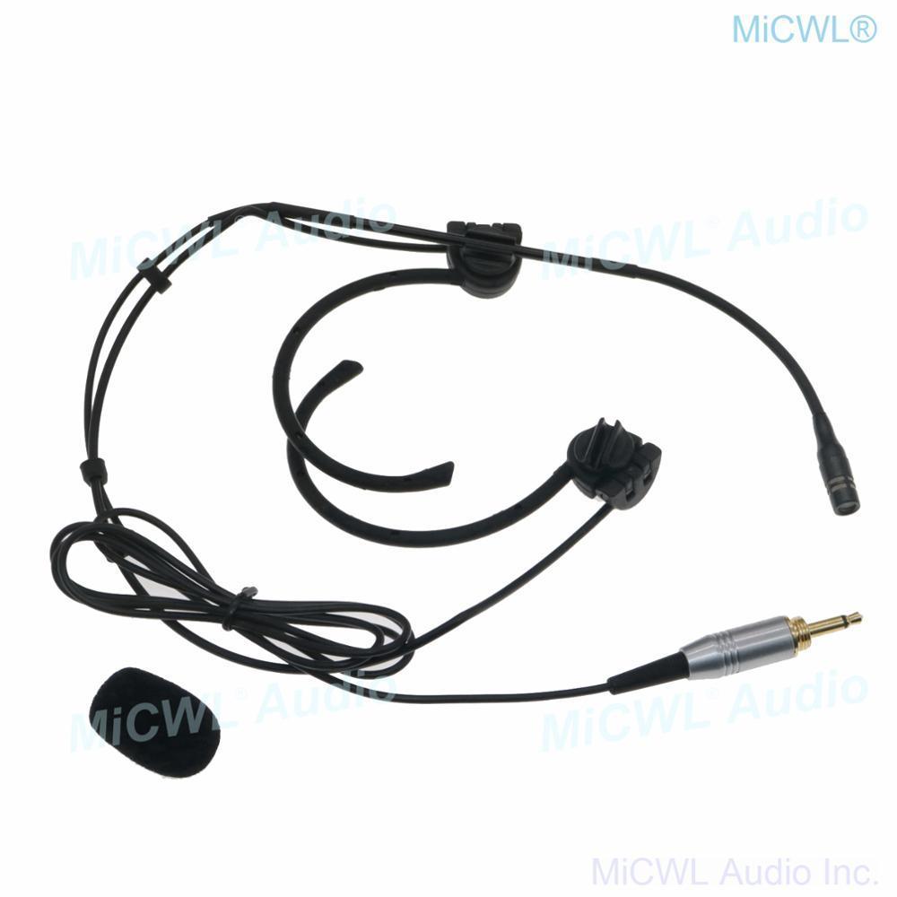 CS90 Black Cardioid Headset Microphone 3.5mm Lock for Wireless BeltPack Transmitter PC Karaoke Stage Singing Studio Recording - MiCWL Audio Inc
