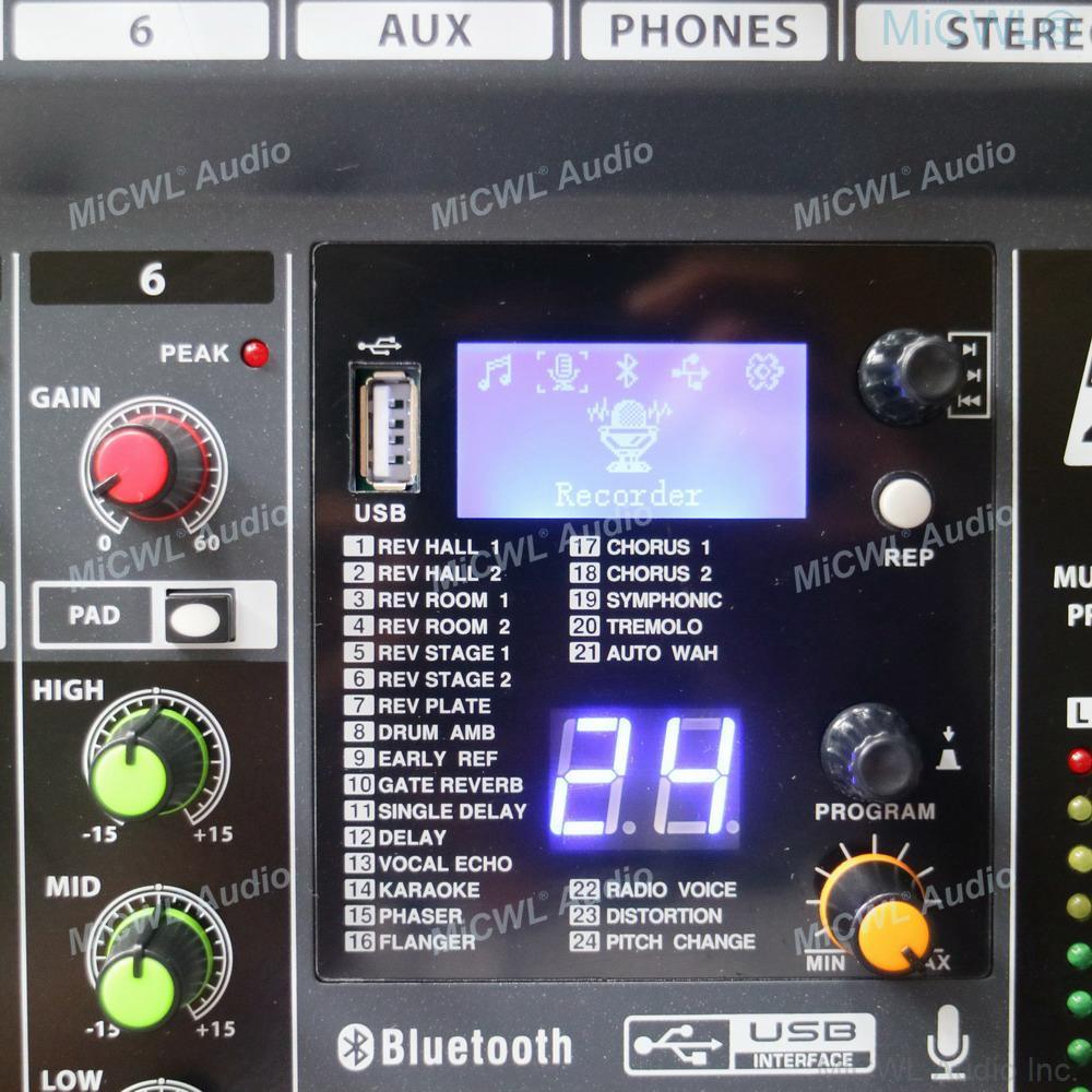 Professional MiCWL 8 Input Channel Sound Audio DJ Mixng Mixer Console Controller For Stage Home Theatre System - MiCWL Audio Inc