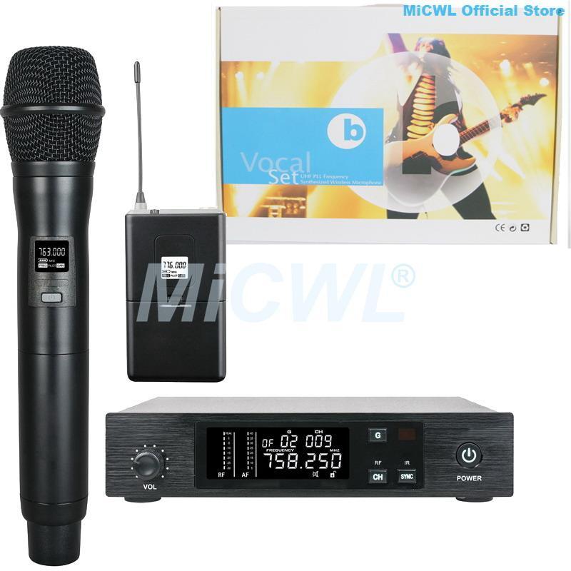MiCWL D100 UHF Wireless Audio Microphone Karaoke Stage Home Church School Headset Handheld Lavalier Microphones System - MiCWL Audio Inc