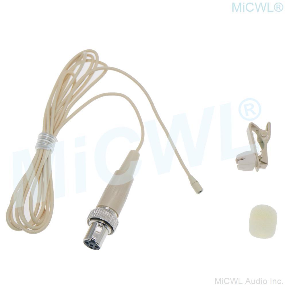 Very Mini Clip Lavalier Lapel Microphone For MiPro Wireless Microfone System Black Beige 2 Color - MiCWL Audio Inc