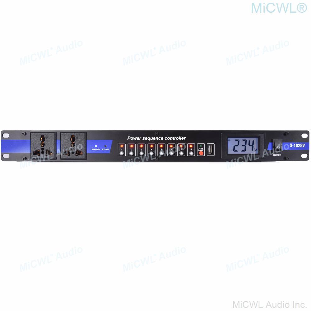 MiCWL 10 Channel LCD Power Sequence Controller 30A 250V Rack Mount Conditioner Surge Protector Power Supply Regulator 8+2 Way - MiCWL Audio Inc