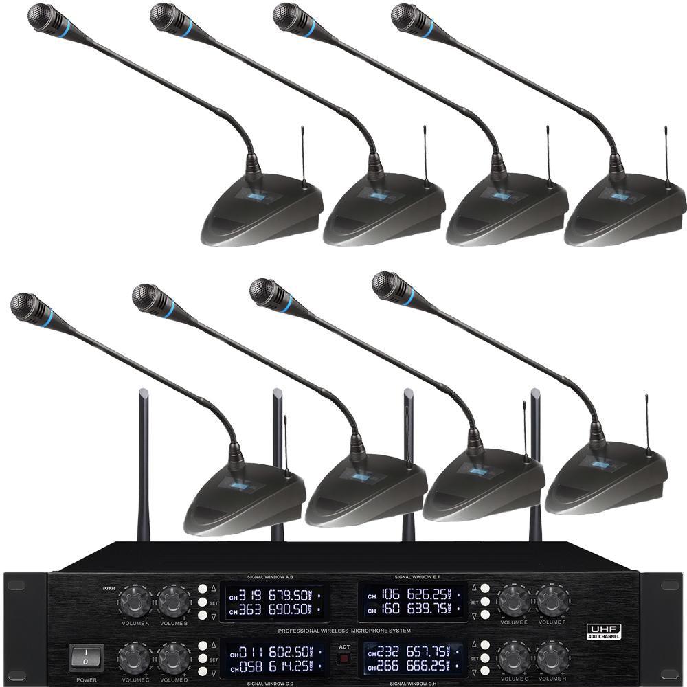 MiCWL Audio CCS800 Wireless 8 Table Gooseneck Microphone Discussion Conference Digital System Company Government Meeting Room - MiCWL Audio Inc
