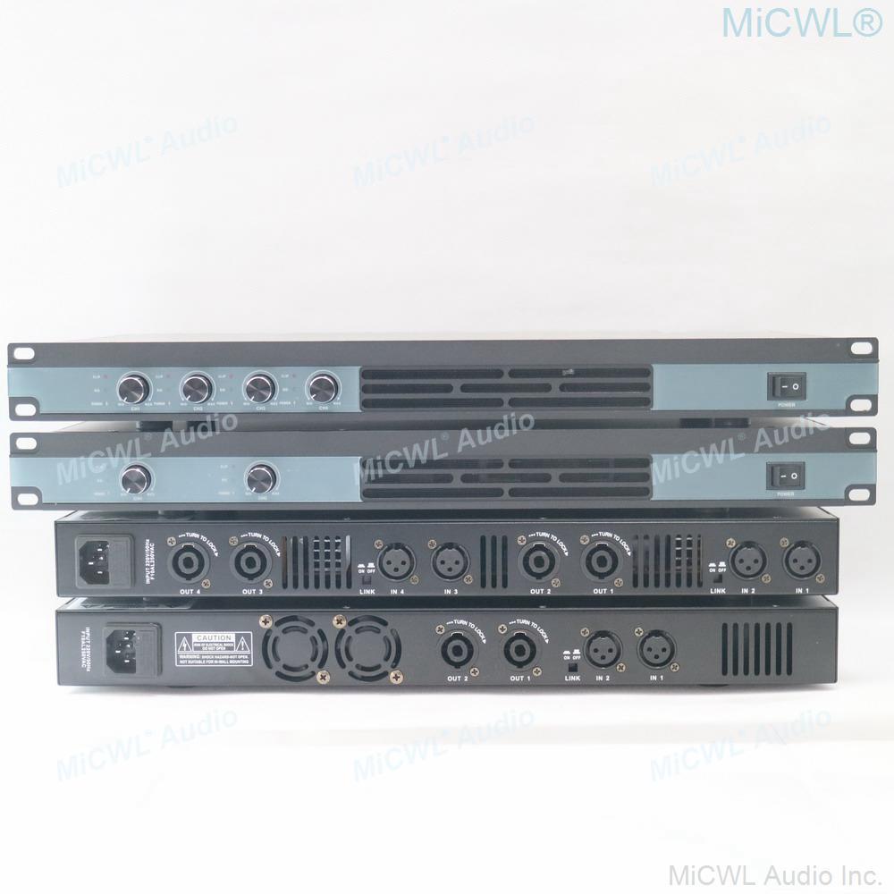 High Quality Dual Way Digital Power Amplifier 5200W 4 Channel x 650W Drive Speaker AMP 1U 19" Design MiCWL D6200 - MiCWL Audio Inc
