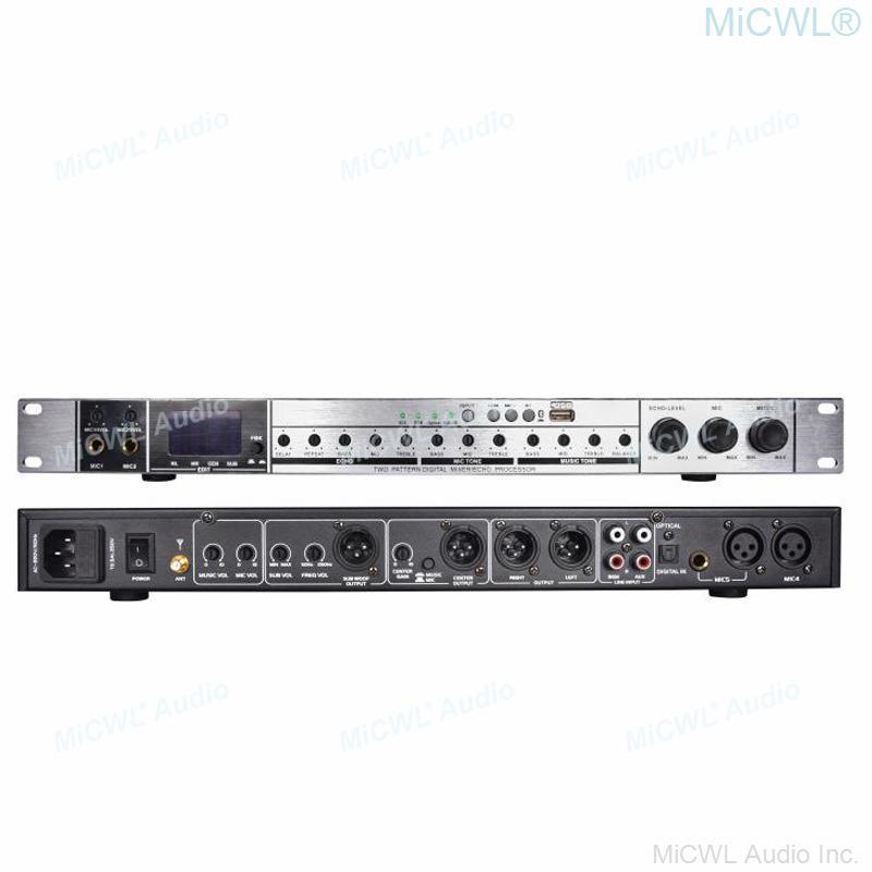 Professional Digital Effects Bluetooth Anti-noise Processor with PC Software and 4 Channel 7000W Power Amplifier MiCWL MX2 Kit - MiCWL Audio Inc