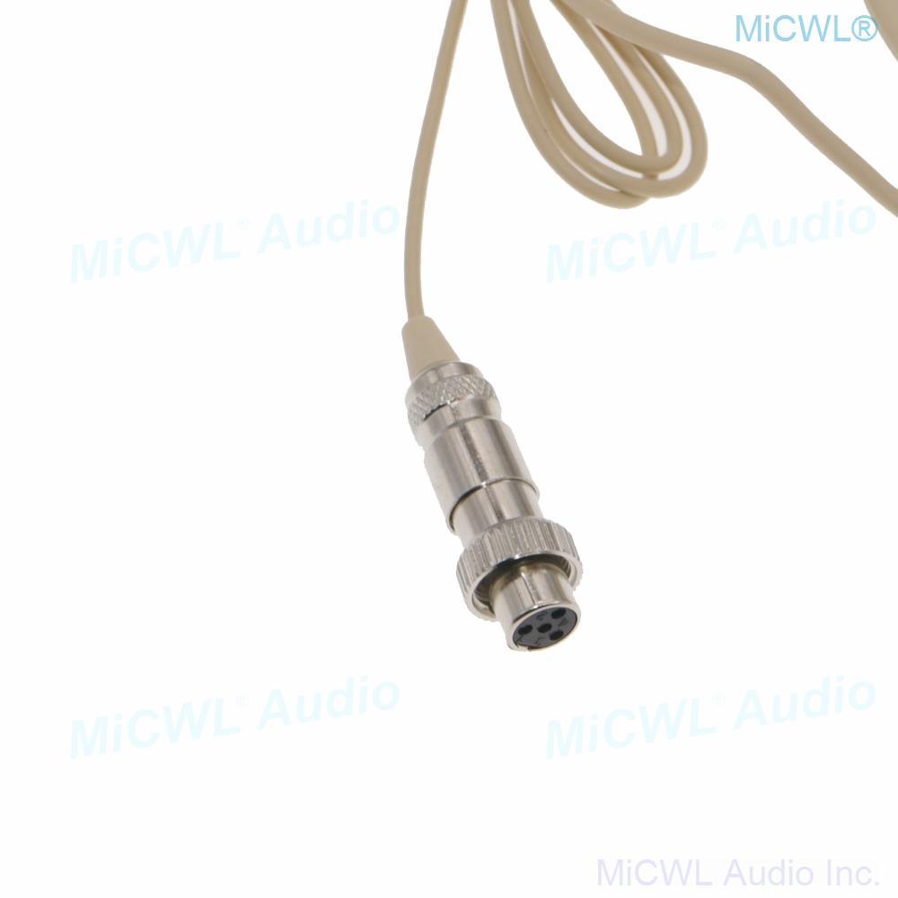 CS90 Wireless Stage Singing Voice Ear Hook Headset Cardioid Microphone ACT for MiPro Wireless BeltPack Transmitter 4Pin Lock - MiCWL Audio Inc