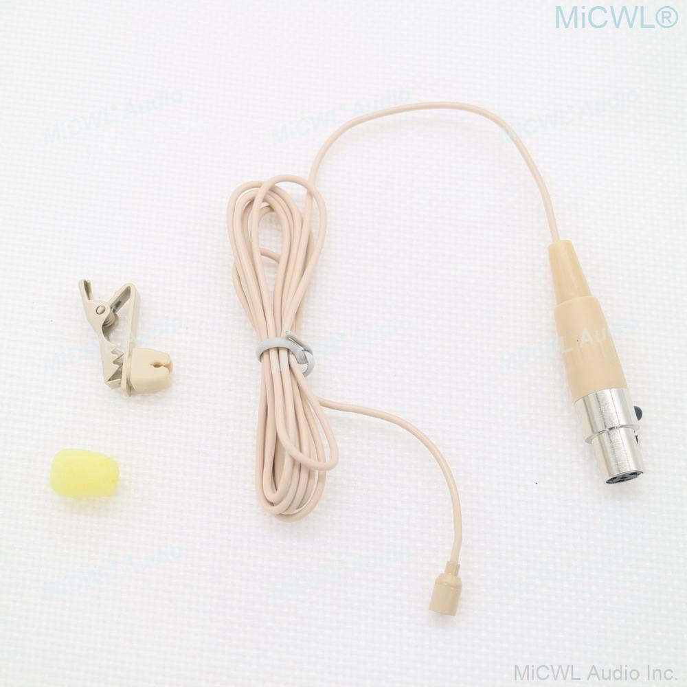 Mini Lapel Lavalier Clip Recording Microphone For Sennheiser Shure TA4F AKG 3Pin Audio-Technica MiPro 3.5mm Jack Wireless System - MiCWL Audio Inc