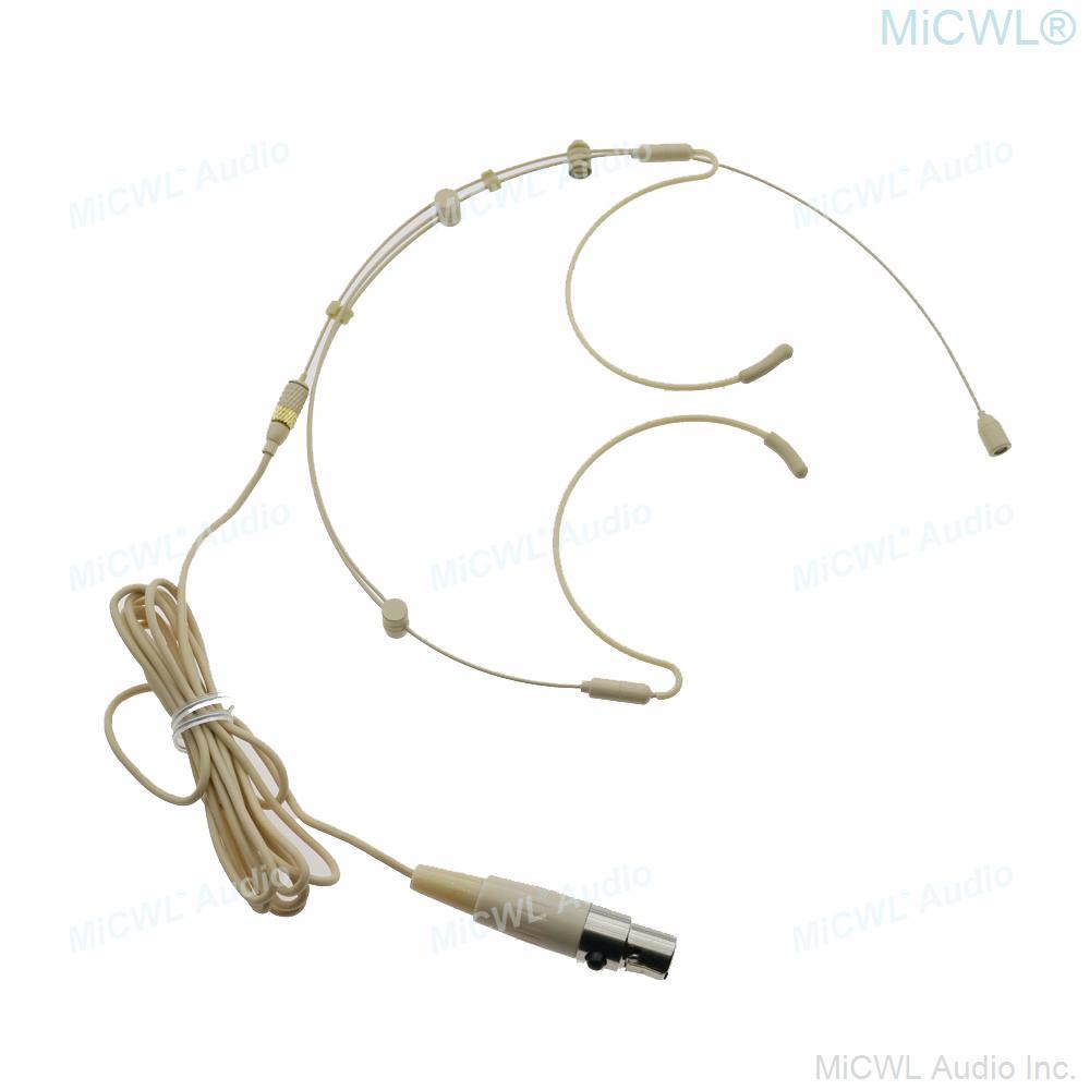 Folding Headset Microphone For AKG Samson Wireless Mic System Mini XLR 3Pin TA3F Foldable Frame Detachable Cable - MiCWL Audio Inc