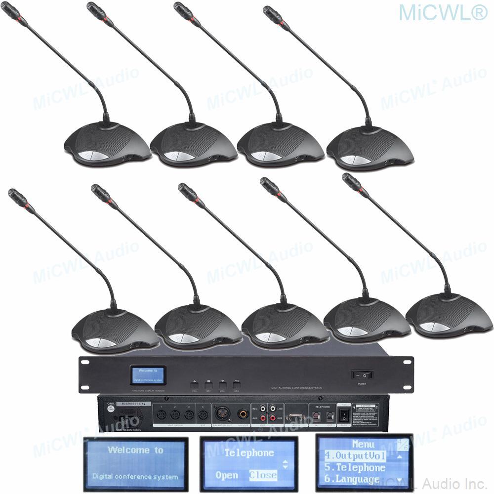Hign-end CCS900 Digital Conference Microphone System President Delegate Desktop Gooseneck Built-in speaker Mic MiCWL A351M-A01 - MiCWL Audio Inc