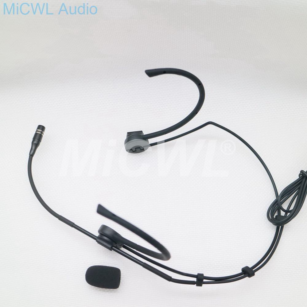 High-Quality Condenser Adjustable Headworn Microphone Foldable Headset Microphone For Sennheiser Shure AKG Audio Technica Black - MiCWL Audio Inc