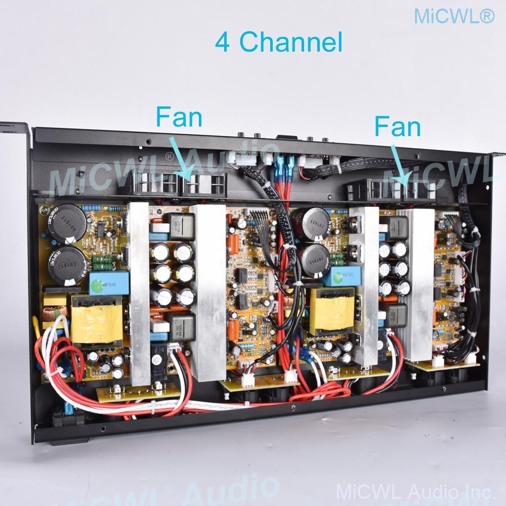 5200W Digital Power Amplifier Stage Audio Speaker AMP Amplifier 4 Channel MiCWL Q6400 - MiCWL Audio Inc