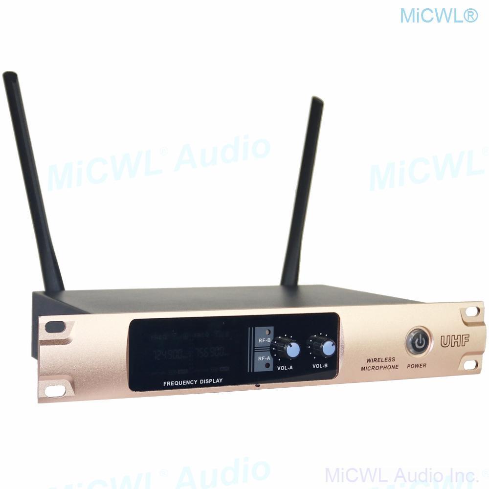 X288 Wireless Microphone System Dual Channel Audio Karaoke Stage Performance Dynamic Handheld Mics - MiCWL Audio Inc