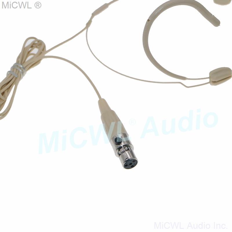 CS98 Earset Hook Headset Cardioid Microphone for Shure SLXD PGX SLX ULX QLX GLX Wireless BeltPack Face Head Mics - MiCWL Audio Inc