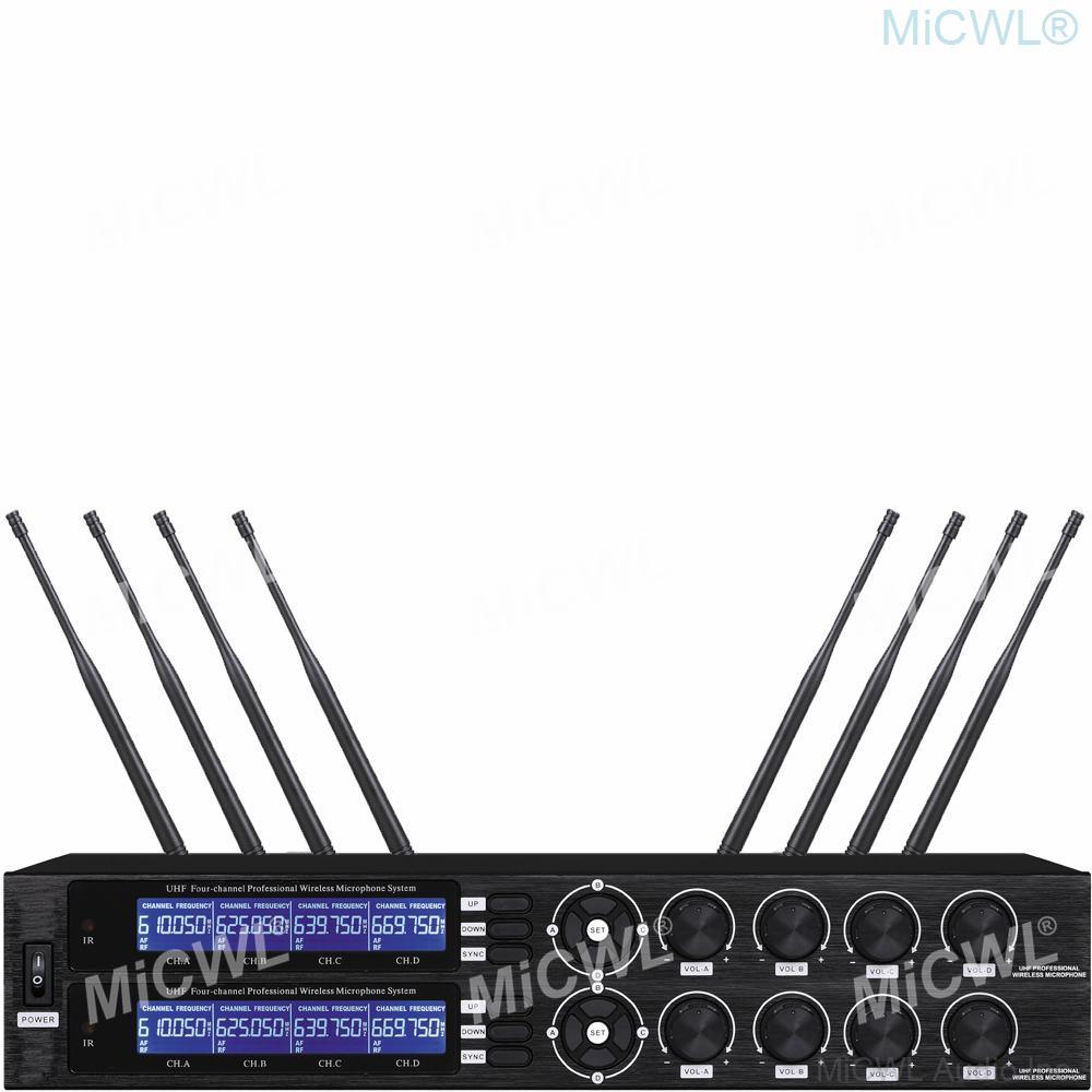 MiCWL 8 Channels Gooseneck Conference Wireless Microphone System Mics adjustment frequency Super-low Background Noise - MiCWL Audio Inc