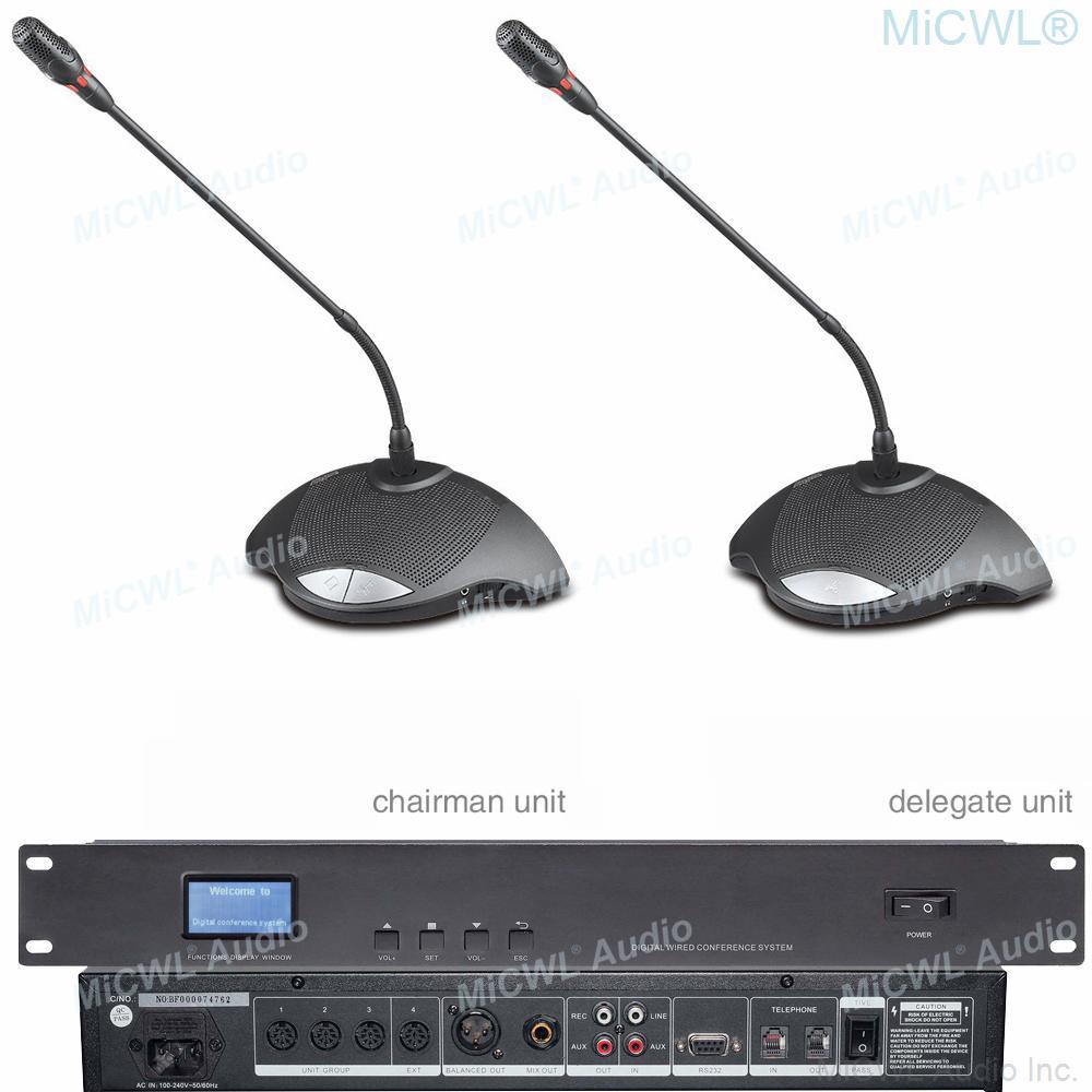 Hign-end CCS900 Digital Conference Microphone System President Delegate Desktop Gooseneck Built-in speaker Mic MiCWL A351M-A01 - MiCWL Audio Inc