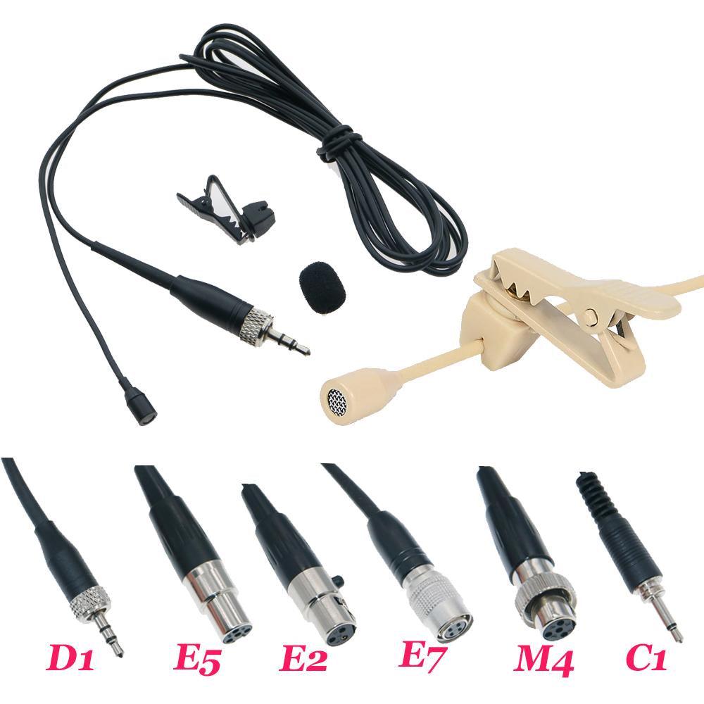 Miniature Clip Lapel Lavalier Microphone For Shure 4Pin AKG 3Pin Sennheiser 3.5mm Lock Audio-Technica WirelessTransmitter - MiCWL Audio Inc
