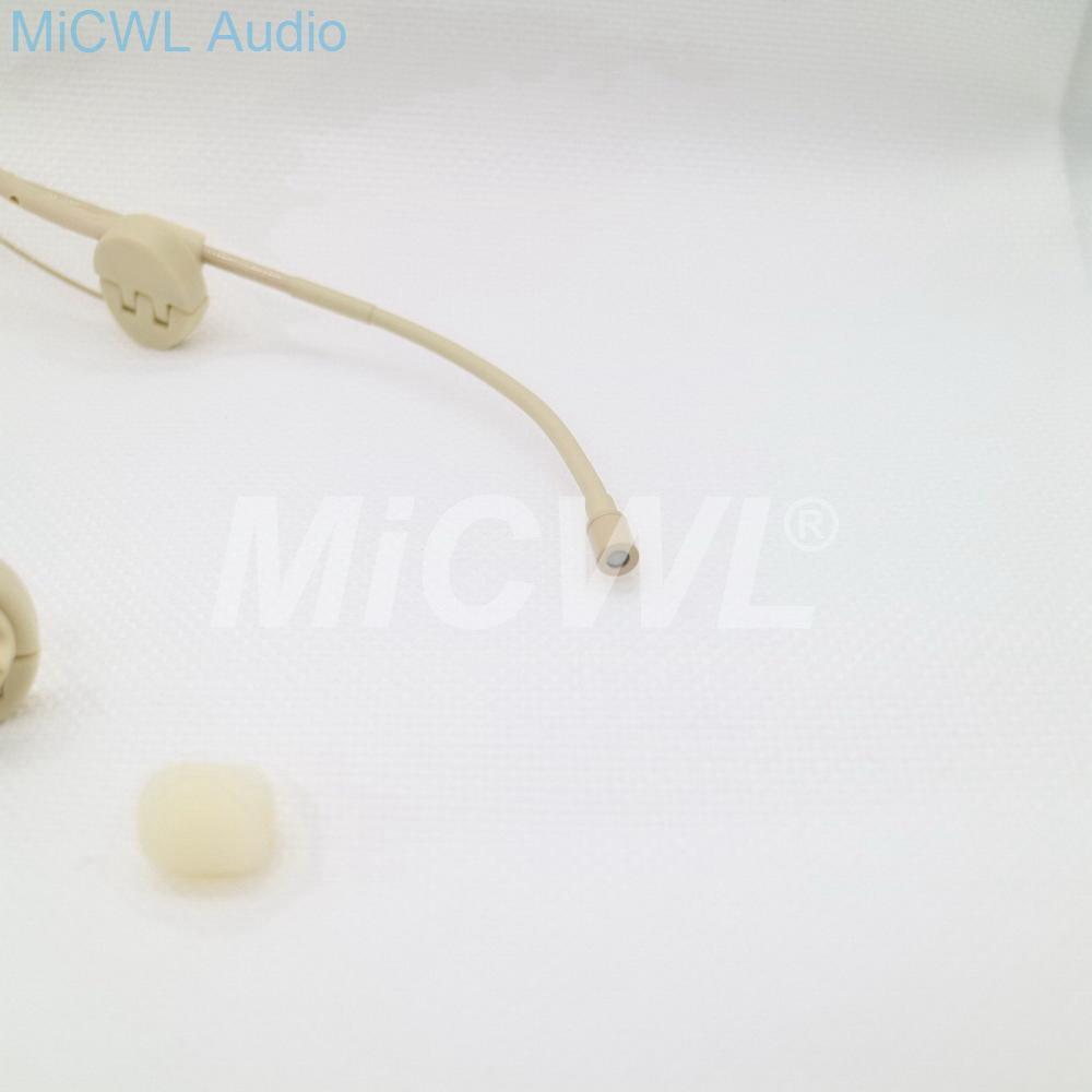 High-Quality Omni-directional Headset Microphone Adjustable Foldable Headset Mic For Sennheiser Shure AKG Audio Technica Beige - MiCWL Audio Inc