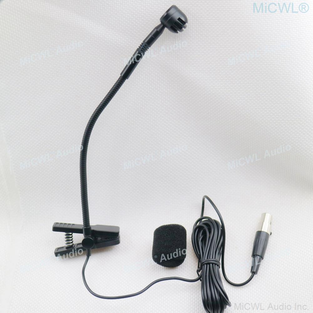 e908 Cardioid Music Instrument Gooseneck Microphone for Shure TA4F AKG Samson TA3F Wireless BeltPack Transmitter Mic Sets - MiCWL Audio Inc