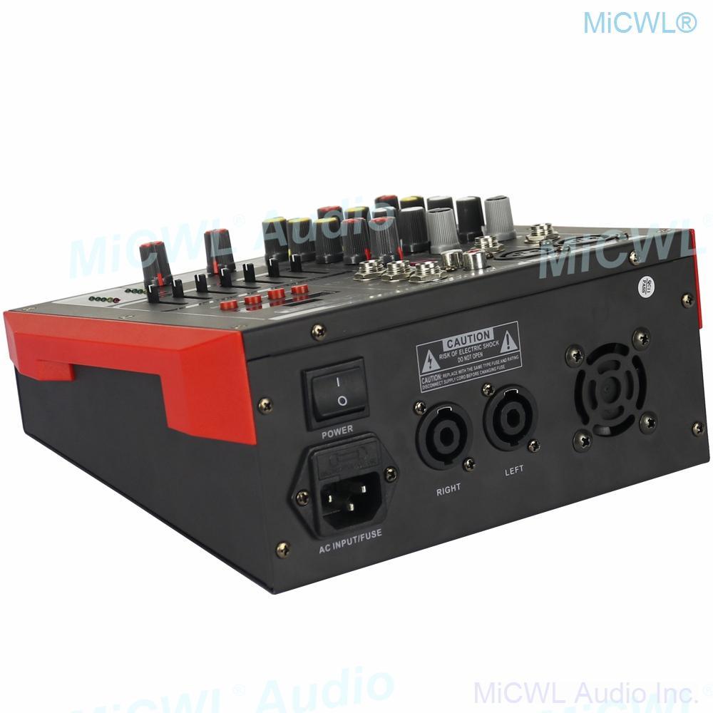 Portable Mini 400W Amplifier Bluetooth Power Mixer Mixing Console 4 Channel Karaoke Music Live Mixer 2 Channel AMP - MiCWL Audio Inc
