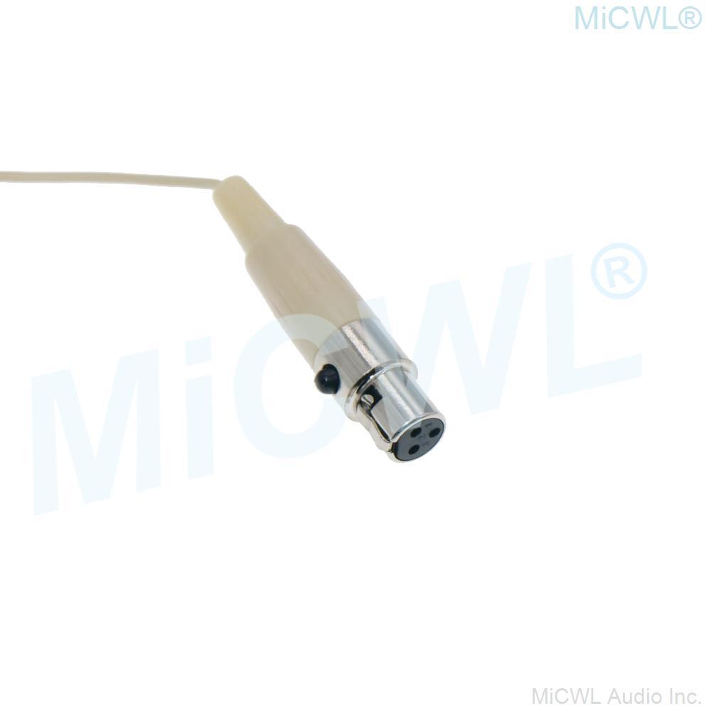Mini 3Pin XLR Tie Clip Lavalier Microphone for AKG Samson Gemini Wireless TA3F Beige - MiCWL Audio Inc