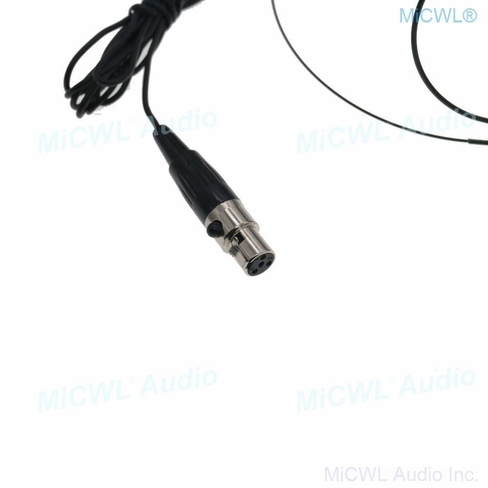 Black Double ear Headset Microphone For Shure Audio Wireless BeltPack XLR mini 4Pin - MiCWL Audio Inc