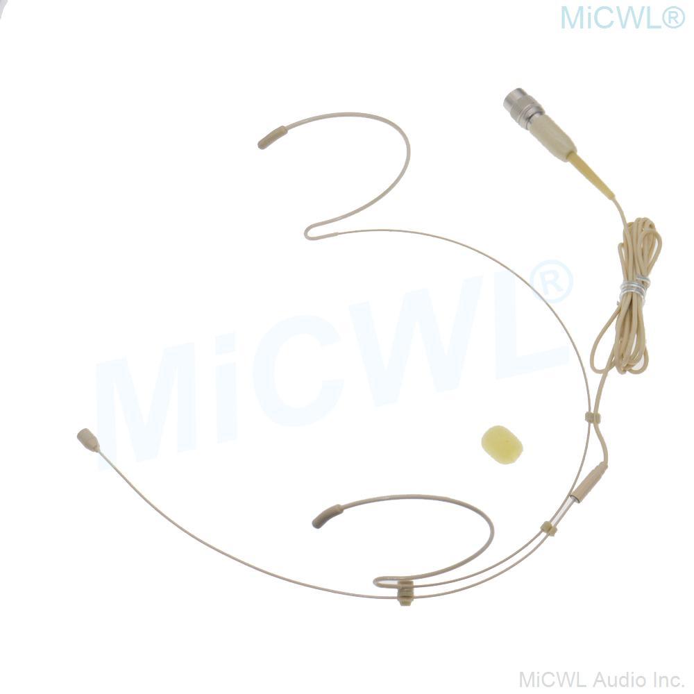 High Quality Double Ear Headset Face Microphone For Audio-Technica ATW Series BeltPack Wireless Hirose 4Pin Plugs - MiCWL Audio Inc