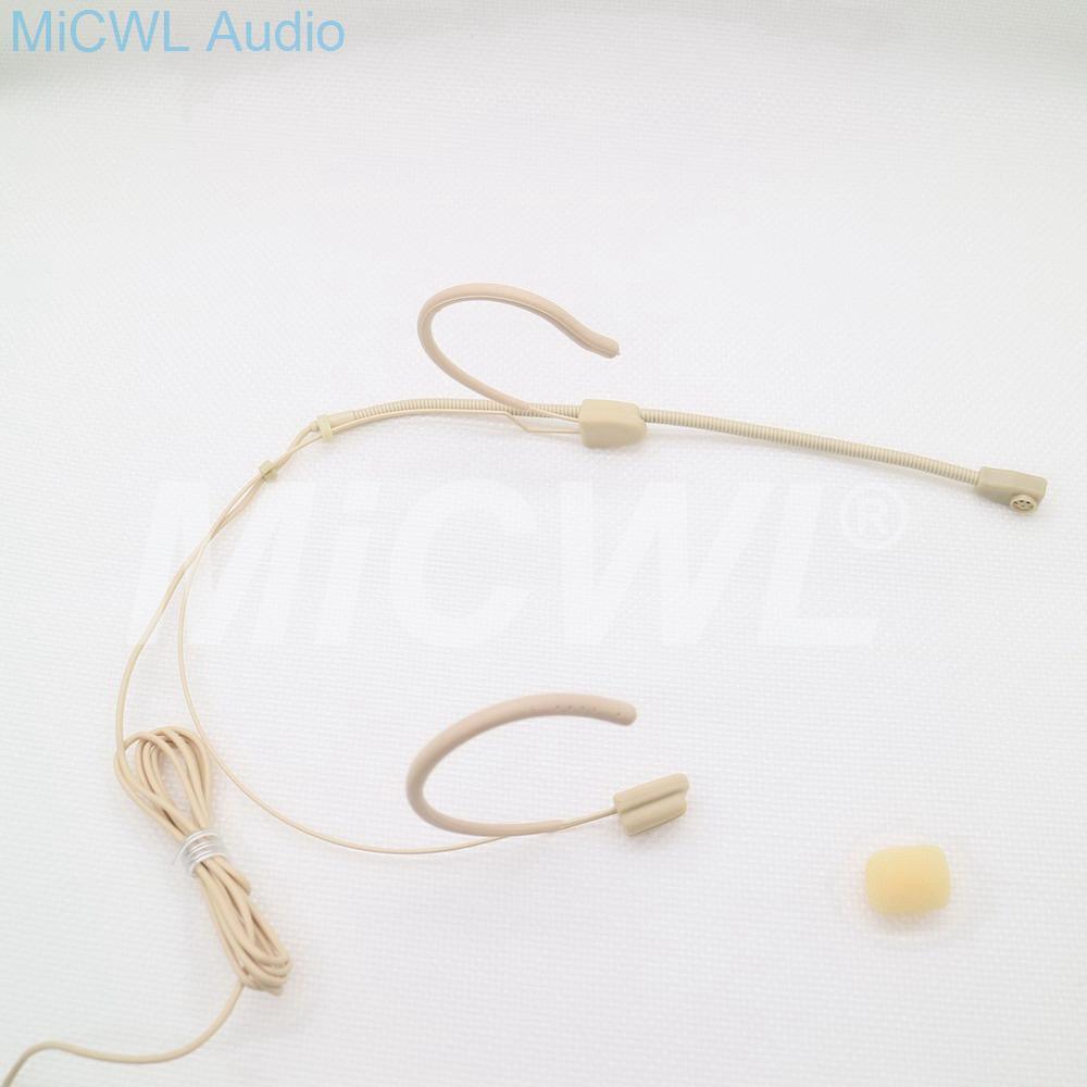 Dual Hool Headworn Microphone New Omni-directional Headset Microphone For Audio Technica Wireless System Bodypack Transmitter - MiCWL Audio Inc