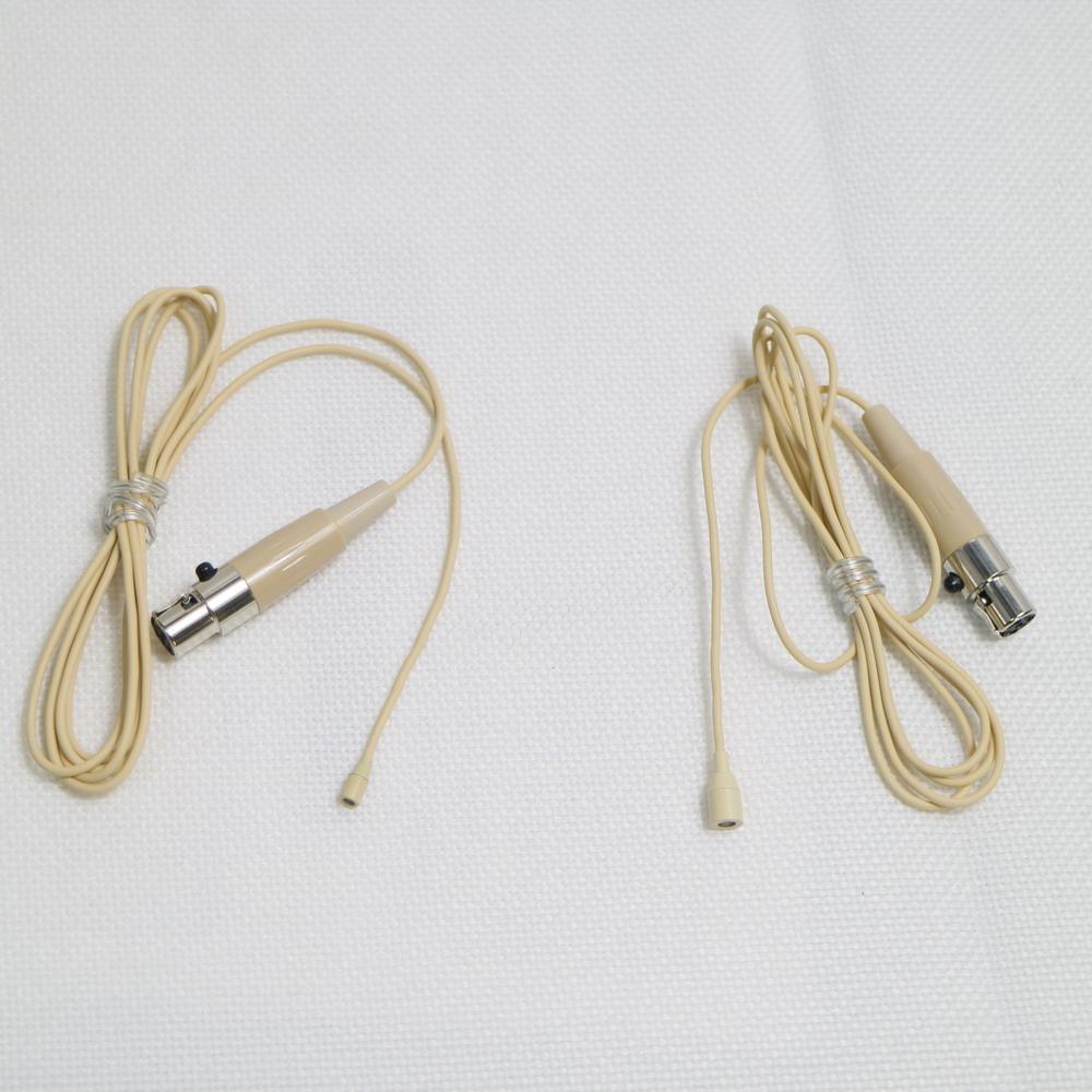 L322 Very Mini Hidden Lavalier Lapel Microphone For Shure Wireless BodyPack Clip-On Mic TA4F 4Pin Beige and Black - MiCWL Audio Inc