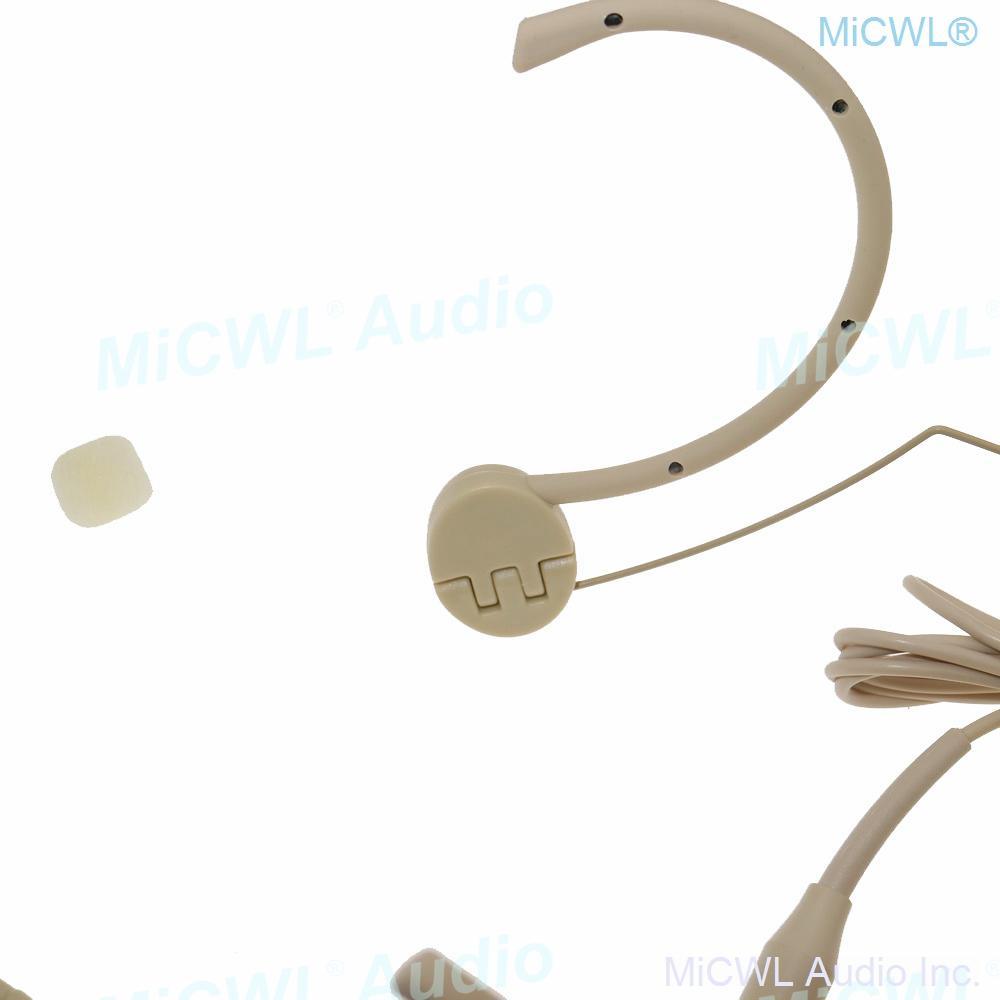 Double ear Collapsible Headset Microphone For Sennheiser ew100 G1 G3 G3 G4 Wireless BeltPack Foldable Angle of Rotation HeadMic - MiCWL Audio Inc