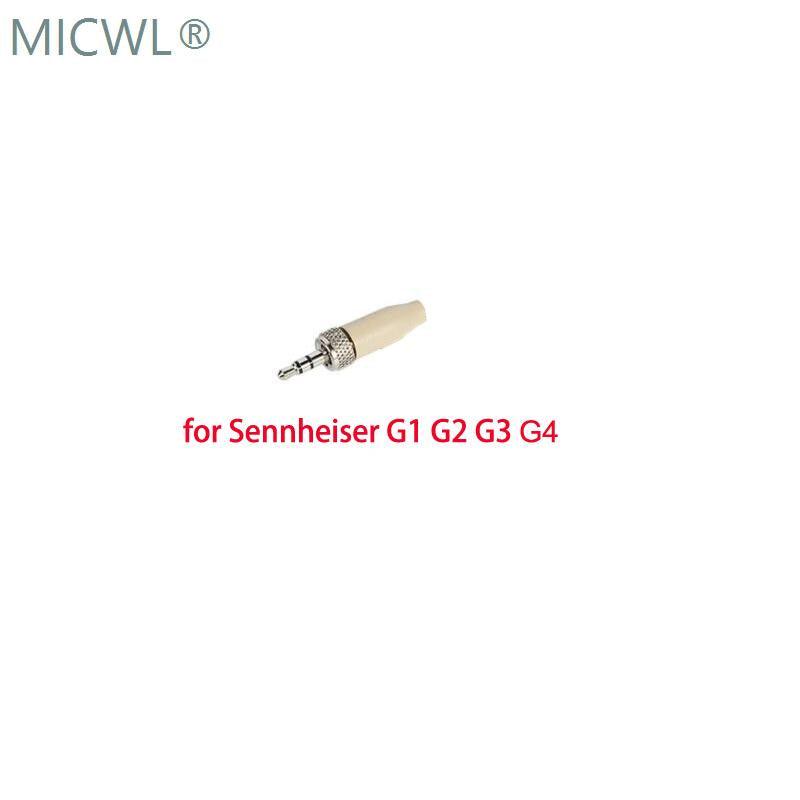 Beige HeadMic Headset Microphone For Sennheiser G1 G3 G3 G4 EW100 Wireless BeltPack Transmitter 3.5mm Stereo Lock Black Mic - MiCWL Audio Inc