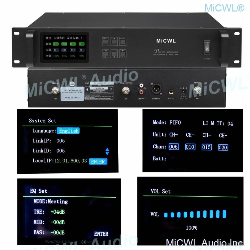 ADN Digital Wireless Manager Conference Microphone Discussing System Desktop Gooseneck President Delegate Mics MiCWL A10M-A103 - MiCWL Audio Inc