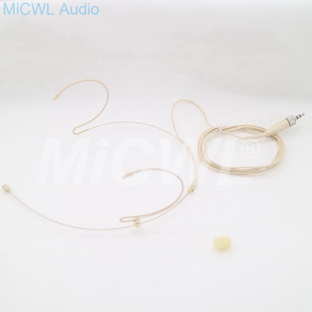 Pro Headworn Microphone Omni-directional Beige Headset Microphone For AKG Samson System Bodypack OM40-19 - MiCWL Audio Inc