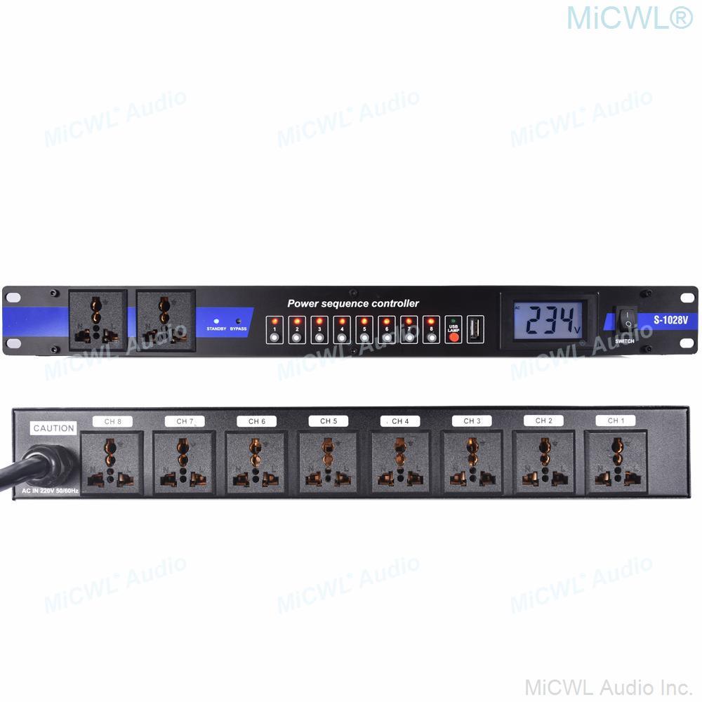 MiCWL 10 Channel LCD Power Sequence Controller 30A 250V Rack Mount Conditioner Surge Protector Power Supply Regulator 8+2 Way - MiCWL Audio Inc