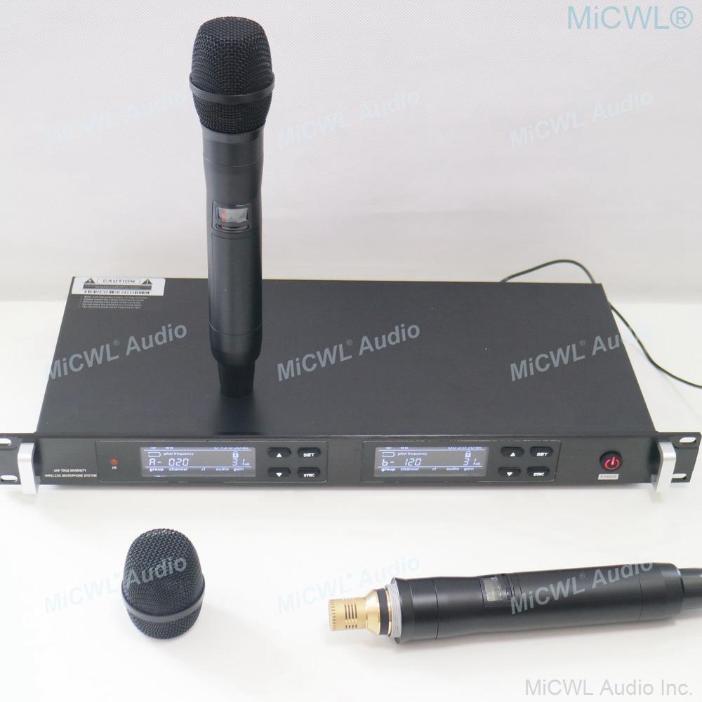 High-Class Dual Handheld Wireless Stage Karaoke Microphone System KSM9 Condenser KSM8 Dynamic SKM9000 Mic 4 Antenna Large Range - MiCWL Audio Inc