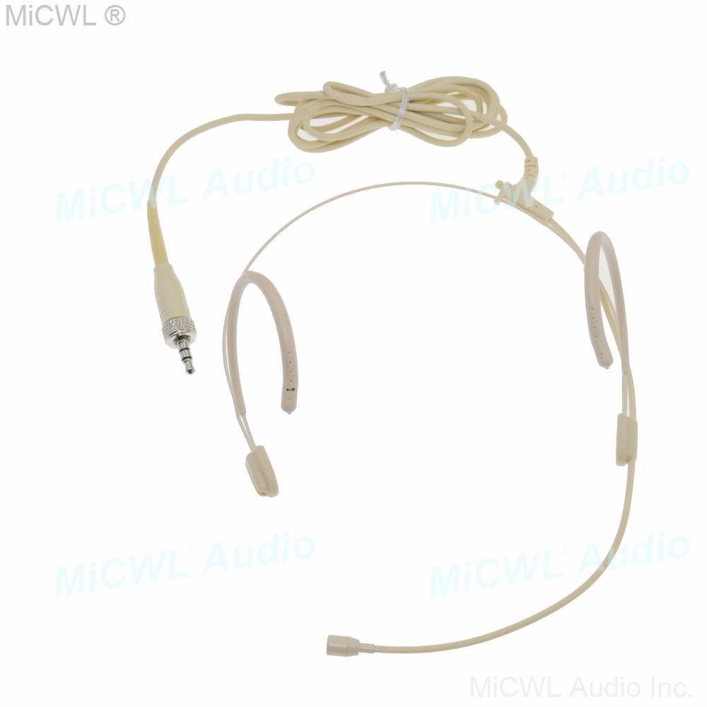Left right Wearing Headset Microphone For Sennheiser EM100 G3 G4 G5 Wireless BeltPack Mike Audio System - MiCWL Audio Inc
