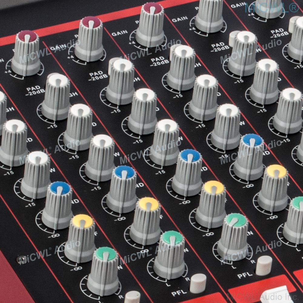 MiCWL 14 Channel New Generation 2800W Audio Mixer 12-Way Mixing Console Karaoke Music Live 2800 Watt 2-Ch Power Amplifier - MiCWL Audio Inc