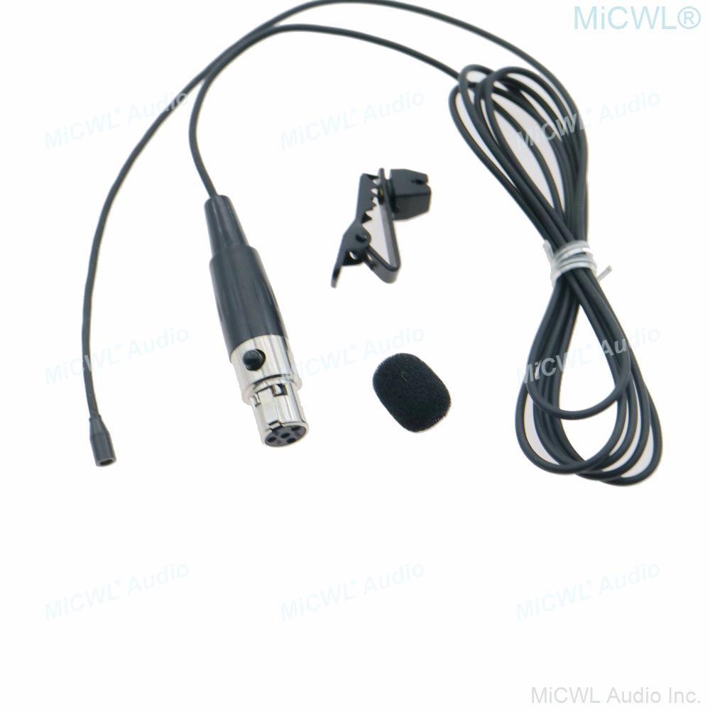 Super Miniature Hidden Clip-On Lavalier Microphones For Shure ULX SLX PGX GLX QLX KCX Wireless Mic System Mini TA4F - MiCWL Audio Inc