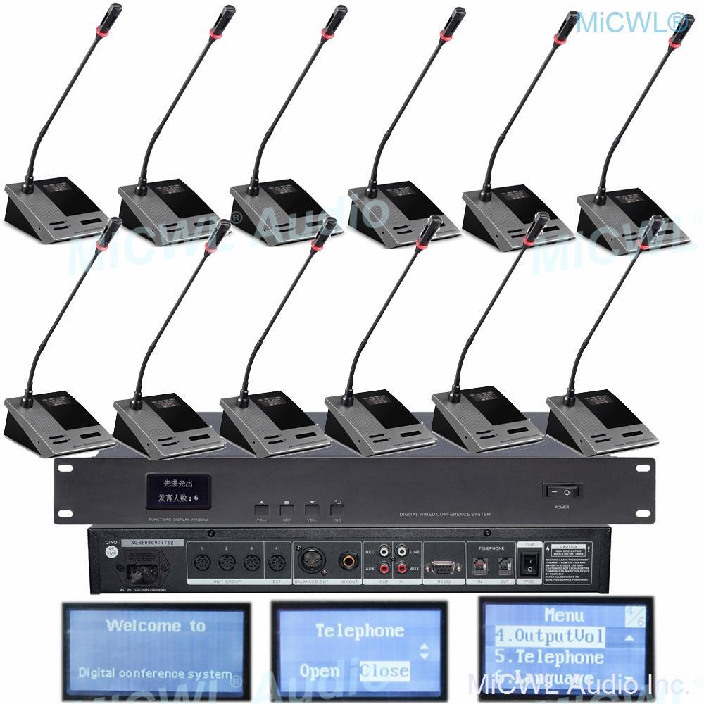 Pro MXC630 Digital Desktop Gooseneck Microphone Conference Room System President Delegate Built-in speaker MiCWL A351M-A3516 - MiCWL Audio Inc