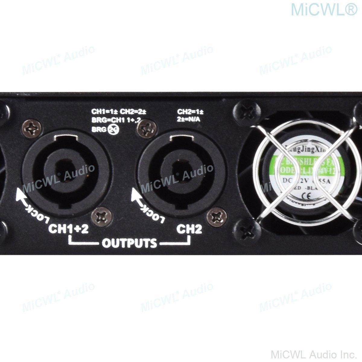 Professional 4 Channel 9200W High Power Digital Amplifier Bridging Function Can Drive Linear Array Acoustic 5200W 4Ohm 4600W 8Ω - MiCWL Audio Inc
