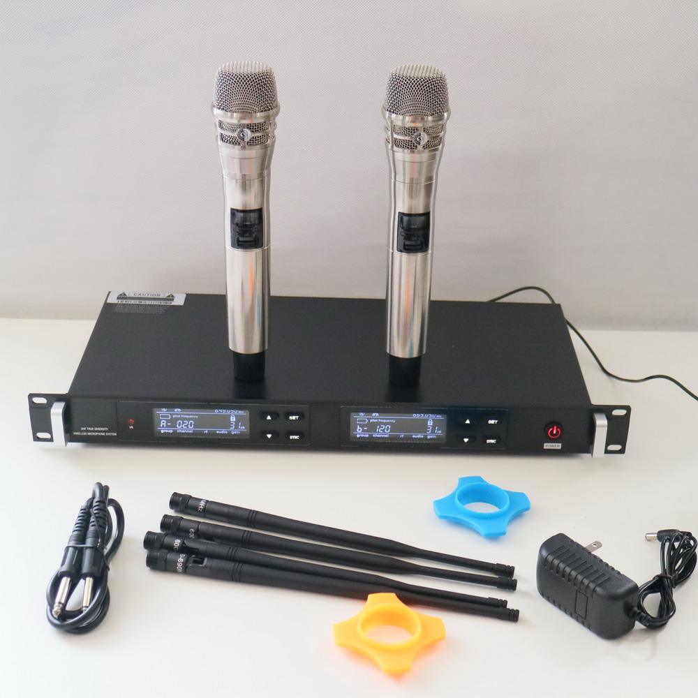 Original MiCWL ULXD4 Wireless DJ Karaoke Microphone System KSM8 Dynamic Stage Sing Song 4 Antenna True Diversity 500m Long Range - MiCWL Audio Inc